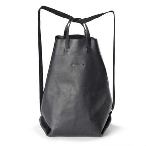Hänska Moiré Shopper Black Leather Bag